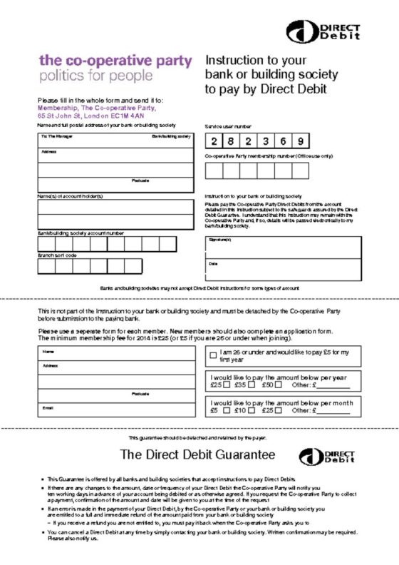 thumbnail of Co-operative Party Direct Debit 2014