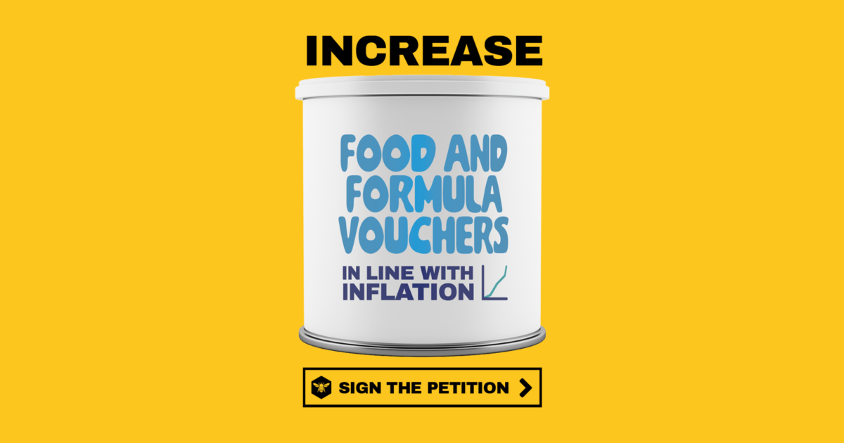 Increase Healthy Start food and formula vouchers in line with inflation